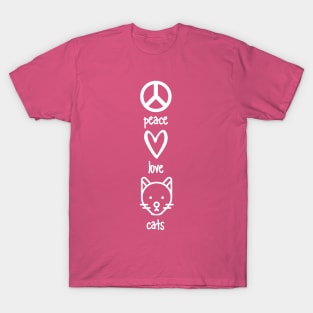 Peace, Love, Cats T-Shirt